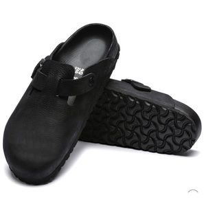 Black Leather Birkenstock Boston Clog, 40